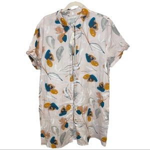 Button Down Linen Dress- XL